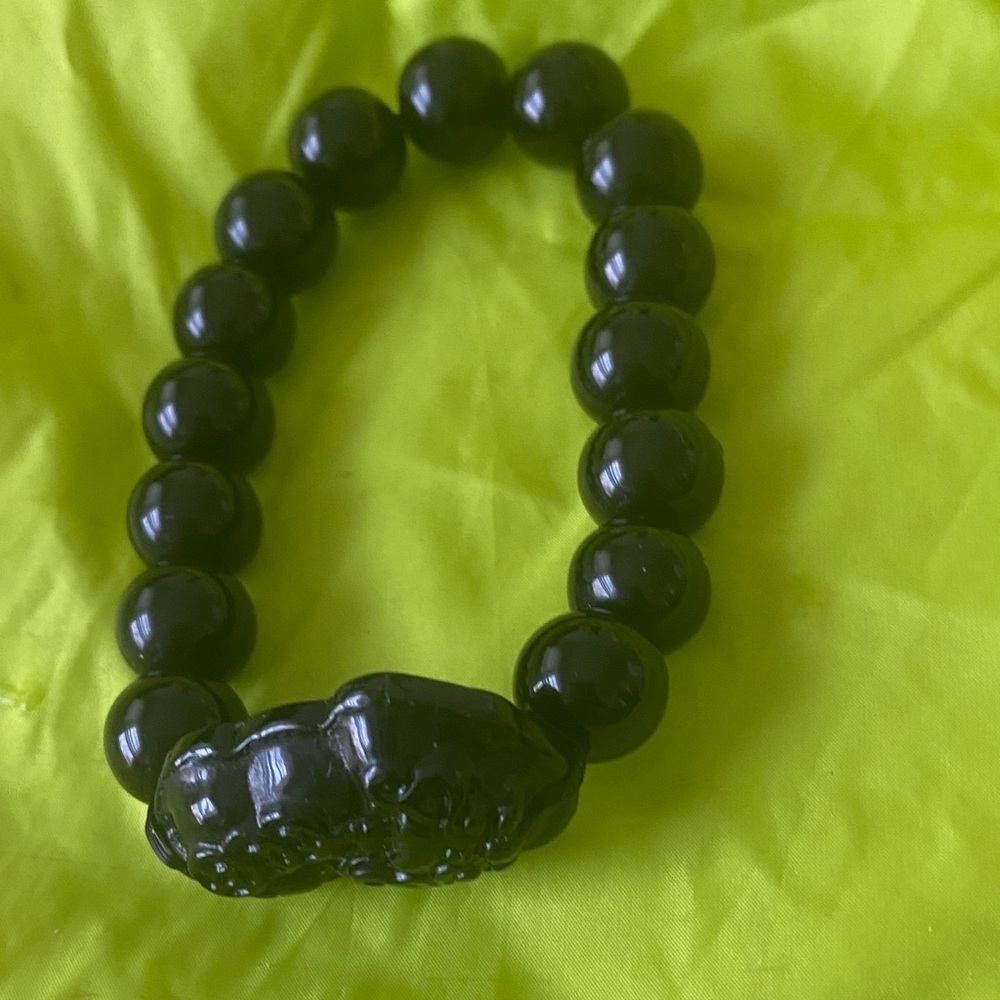 Black Beaded Bracelet